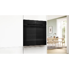 Электрический духовой шкаф Bosch HJG852YB0T Serie 6, 60 см, 66 л, черный,сенсорное управление, 8 режимов+AutoPilot 30(30 автоматических программ), LCD-дисплей, галогенное освещение, самоочистка EcoClean,Soft Open and Soft Close door,телескопические направляющие на 2 уровнях