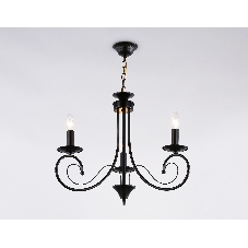 Светильник Ambrella light TR9606/3 BK черный E14/3 max 40W D560*650