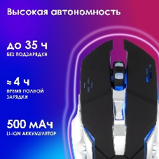 Мышь беспроводная Oklick 770GW черный, 3600 dpi, радиоканал, USB, кнопки - 6