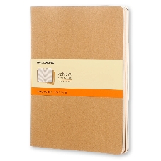 Блокнот Moleskine CAHIER JOURNAL QP421 XLarge 190х250мм обложка картон 120стр. линейка бежевый (3шт)