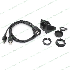 Кабель USB 2.0 двойной для монтажа на корпус 1 м влагозащищенный