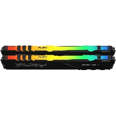 Оперативная память Kingston Fury Beast, DDR5, 32Gb (2x16Gb), 5600MHz, CL40, DIMM, с радиаторами, RGB, черный