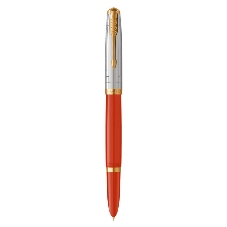 Ручка перьевая Parker 51 Premium (CW2169071) Red Rage GT, F, сталь нержавеющая, подарочная коробка