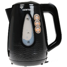 Электрочайник Centek CT-0048 черный, 1.8 л, 2200 Вт, скрытый нагревательный элемент