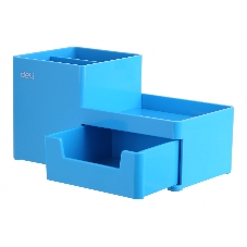 Органайзер настольный Deli EZ25130 Rio 4 отделения 175x90x92мм, голубой, пластик
