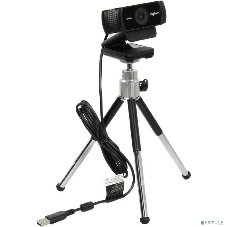 Веб-камера Logitech C922 Pro Stream 1920x1080, 30 кадр/с, USB Type-A, микрофон (2 шт, шумоподавление), автоматическая фокусировка, автоосвещение, универсальное крепление