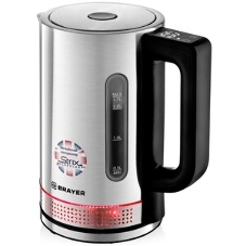 Чайник электрический BRAYER BR1060 2200 Вт, 1.7 л, стальной/черный