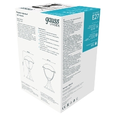 Светильник садово-парковый Gauss Aura на постамент 200x200x310мм, 170-240V/50Hz, 1xE27, Max.60W, IP: 54, 1/6