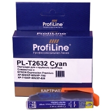 Картридж струйный ProfiLine PL-T2632 для принтеров Epson Expression Premium XP-600/XP-605/XP-700/XP-710/XP-800/XP-820 с чернилами Cyan