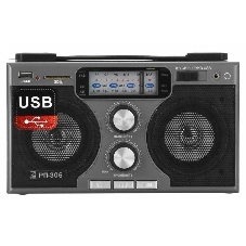 Радиоприемник портативный Сигнал БЗРП РП-306 черный USB SD