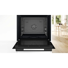 Электрический духовой шкаф Bosch HJG852YB0T Serie 6, 60 см, 66 л, черный,сенсорное управление, 8 режимов+AutoPilot 30(30 автоматических программ), LCD-дисплей, галогенное освещение, самоочистка EcoClean,Soft Open and Soft Close door,телескопические направляющие на 2 уровнях
