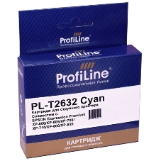 Картридж струйный ProfiLine PL-T2632 для принтеров Epson Expression Premium XP-600/XP-605/XP-700/XP-710/XP-800/XP-820 с чернилами Cyan