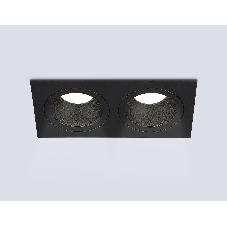 Встраиваемый точечный светильник Ambrella light TN102832/2 BK/BK черный/черный GU5.3/2 178*93*50