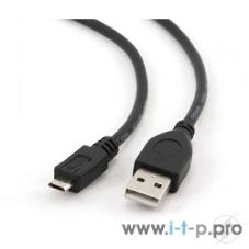 Кабель Gembird/Cablexpert USB 2.0 Pro, AM/microBM 5P, 0.5м, экран, черный, пакет