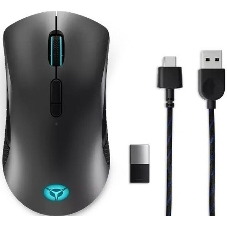 Мышь беспроводная/проводная Lenovo Legion M600 черный, 16000 dpi, радиоканал, Bluetooth, USB, кнопки - 9