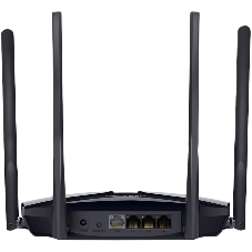 Двухдиапазонный роутер MERCUSYS MR80X AX3000 Wi-Fi 6, до 574 Мбит/с на 2,4 ГГц + до 2402 Мбит/с на 5 ГГц,4 фиксированные внешние антенны, 3 гигабитных порта LAN, 1 гигабитный порт WAN