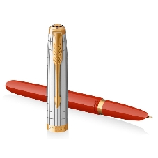 Ручка перьевая Parker 51 Premium (CW2169071) Red Rage GT, F, сталь нержавеющая, подарочная коробка