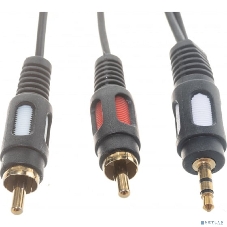 Шнур Rexant Стерео 3,5 м м - 2 RCA длина 3 мeтра (GOLD)