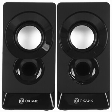 Акустическая система Oklick OK-165 2.0 черный 6Вт
