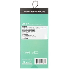 Кабель-переходник USB 3.0 (Am) --> LAN RJ-45 Ethernet 1000 Mbps, Aluminum Shell, VCOM DU312M