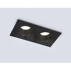 Встраиваемый точечный светильник Ambrella light TN102832/2 BK/BK черный/черный GU5.3/2 178*93*50