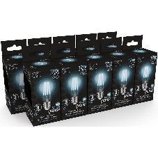 Лампа cветодиодная Gauss Filament А60 12W 1250lm 4100К Е27 LED 1/10/40