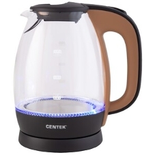 Электрочайник Centek CT-0056 кофейно-бежевый, 1.7 л, 2200 Вт, скрытый нагревательный элемент