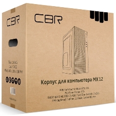 Компьютерный корпус mATX Minitower CBR MX12, без БП, 1*USB 3.0, 2*USB 2.0, HD Audio+Mic, черный PCC-MATX-MX12-WPSU