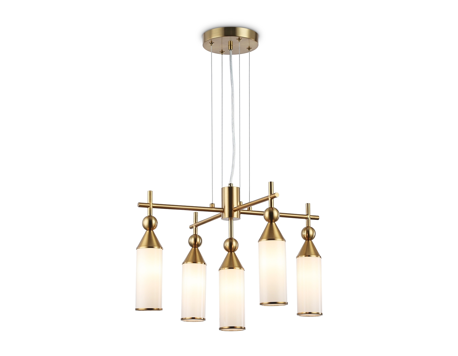 Люстра Ambrella light LH55276/5 BS/FR латунь/белый матовый E14*5 max 40W D520*1390