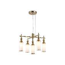 Люстра Ambrella light LH55276/5 BS/FR латунь/белый матовый E14*5 max 40W D520*1390