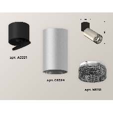 Светильник Ambrella Light XM6324041 SSL/BK/BK серебро песок/черный/тонированный (A2221, C6324, N6151)