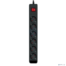 Сетевой фильтр SVEN Optima 3,0 м (6 розеток с защитными шторками) черный, цветная коробка