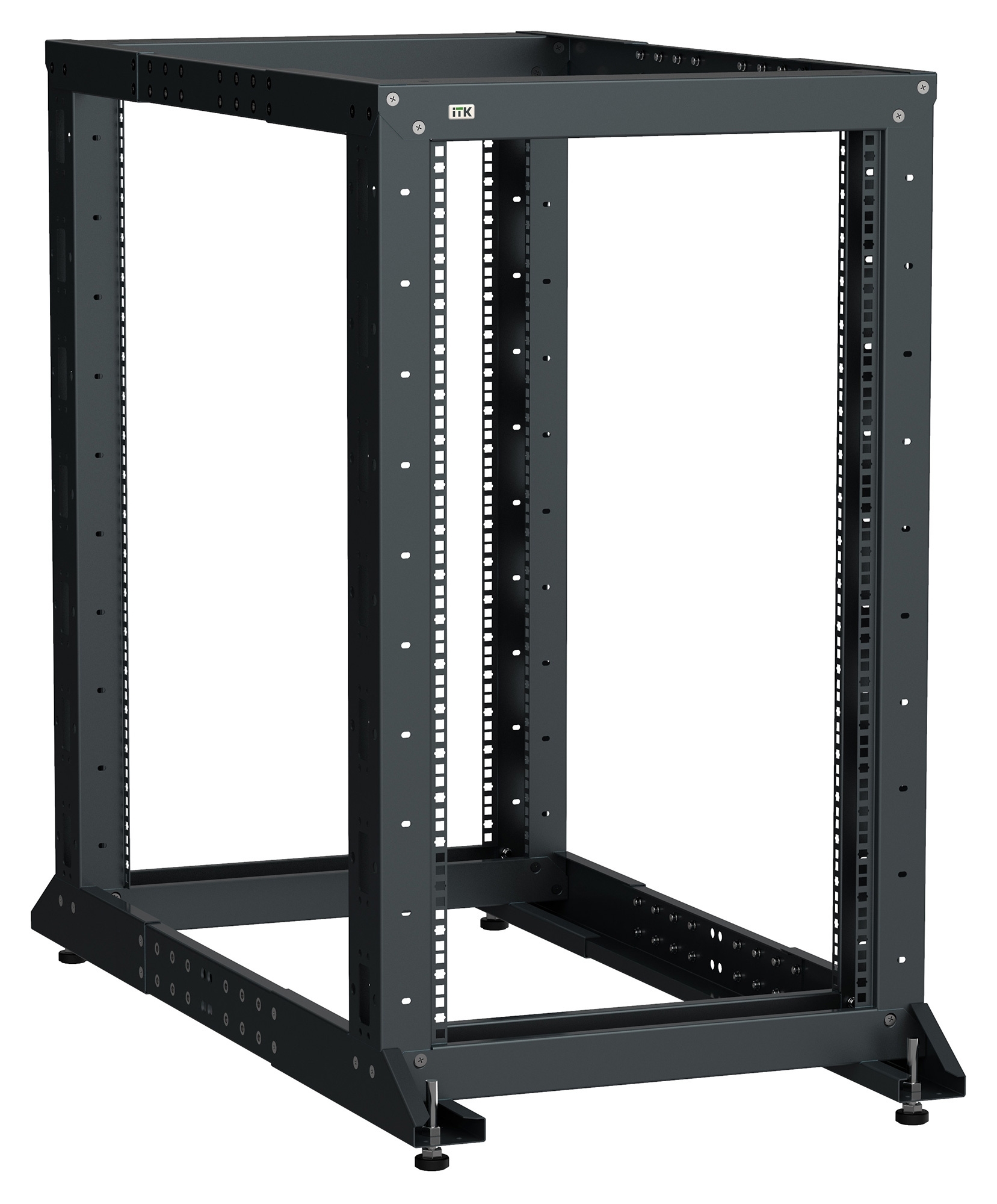 Стойка двухрамная ITK Linea LF05-24U61-2GM 24U 600 мм X 1000 мм 700 кг черный