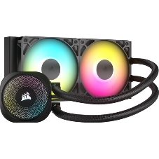 Система жидкостного охлаждения Corsair NAUTILUS 240 ARGB (240мм, черный, ARGB/ Fans: 2x120мм, 74.37CFM, 34dBA, 2100RPM/ S: 1851, 1700, AM5, AM4)