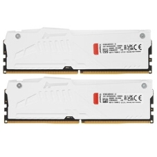 Оперативная память Kingston Fury Beast RGb, DDR5, 32Gb (1x32 Gb), 6000 MHz, CL30, радиатор, RGb, белый
