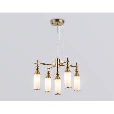 Люстра Ambrella light LH55276/5 BS/FR латунь/белый матовый E14*5 max 40W D520*1390