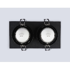 Встраиваемый точечный светильник Ambrella light TN102832/2 BK/BK черный/черный GU5.3/2 178*93*50