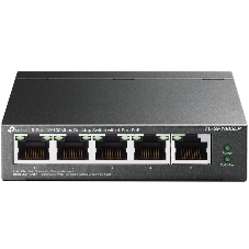 Коммутатор 5-Port 10/100Mbps Unmanaged Switch with 4-Port PoE, meta case, desktop mount, PoE budget 41W.