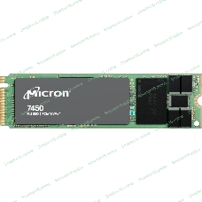 Накопитель SSD Micron 7450 PRO, 480Gb, M.2(22x80мм), NVMe, PCIe 4.0 x4, 3D TLC, R/W 5000/700Mb/s, IOPs 280 000/40 000, TbW 800, DWPD 1 (12 мес.)
