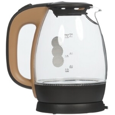 Электрочайник Centek CT-0056 кофейно-бежевый, 1.7 л, 2200 Вт, скрытый нагревательный элемент