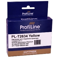 Картридж струйный ProfiLine PL-T2634 для принтеров Epson Expression Premium XP-600/XP-605/XP-700/XP-710/XP-800/XP-820 с чернилами Yellow