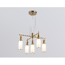 Люстра Ambrella light LH55276/5 BS/FR латунь/белый матовый E14*5 max 40W D520*1390