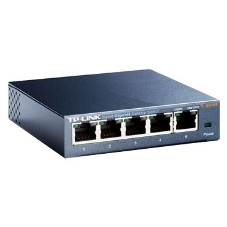 Коммутатор TP-Link SOHO TL-SG105 5-port Desktop Gigabit Switch, 5 10/100/1000M RJ45 ports, metal case