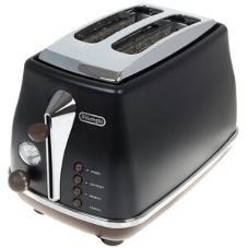Тостер DeLonghi CTOV2103.BK черный, 900 Вт, 2 слота