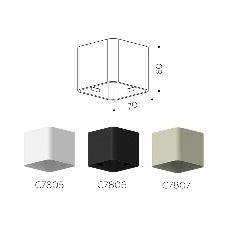 Корпус светильника C7806 SBK черный песок 70*70*H60mm MR16 GU5.3