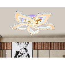 Потолочный светодиодный светильник Ambrella light FA1724/5 GD золото 3000K/4200K/6400K 113W 630*600*100 (ПДУ РАДИО 2.4G)