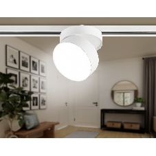 Трековый однофазный светодиодный светильник Ambrella light GL6875 WH белый LED 16W 4200K D115*90