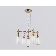 Люстра Ambrella light LH55276/5 BS/FR латунь/белый матовый E14*5 max 40W D520*1390
