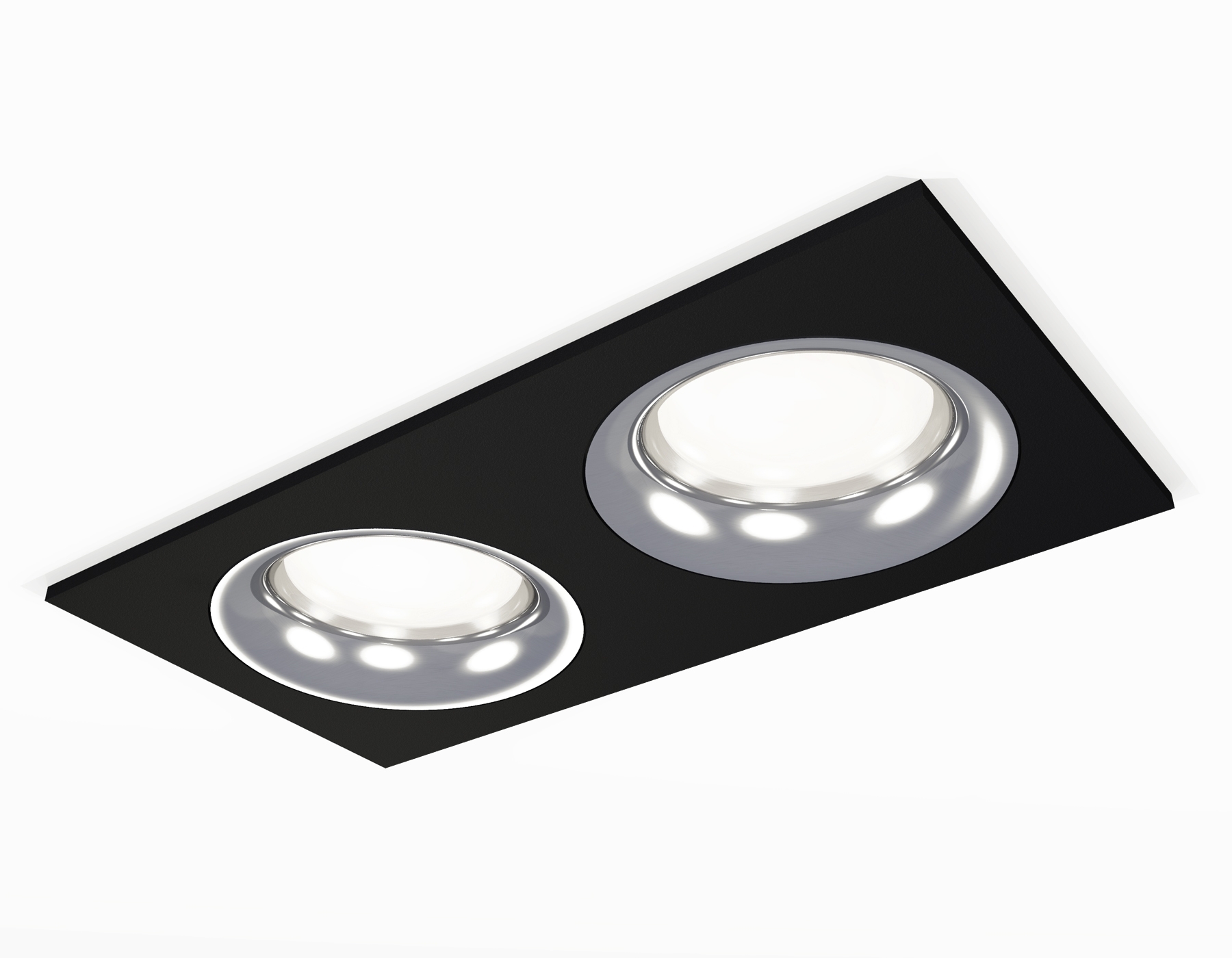 Комплект встраиваемого светильника Ambrella light XC7636003 SBK/PCL черный песок/серебро полированное MR16 GU5.3 (C7636, N7012)