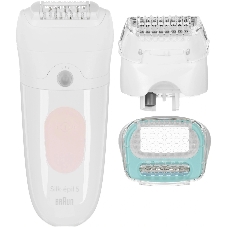 Эпилятор Braun SE5-050 скор.:2 насад.:4 от электр.сети от аккум. белый/розовый